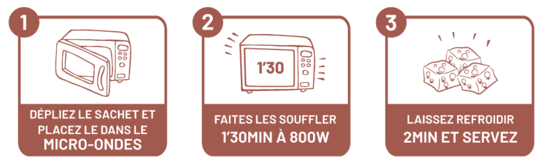 Doogy Dés de fromage à souffler